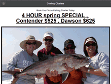 Tablet Screenshot of cowboycharters.com